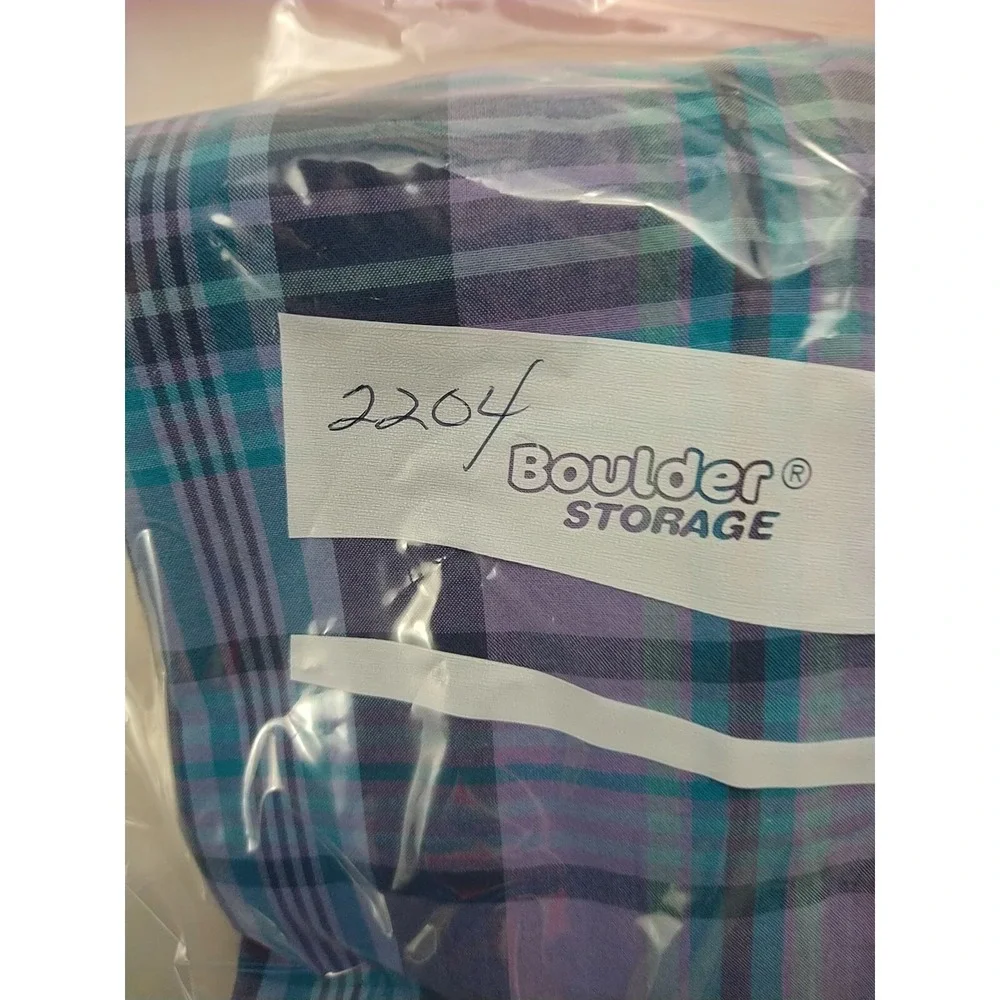 American Eagle Outfitters‎ Button Down Shirt Mens M Purple Plaid Athletic Fit...